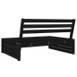 vidaXL Garten-Mittelsofa Schwarz 120x80 cm Massivholz Kiefer vidaXL Garten-Mittelsofa Schwarz 120x80 cm Massivholz Kiefer