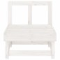 vidaXL Garten-Mittelsofa Weiß Massivholz Kiefer vidaXL Garten-Mittelsofa Weiß Massivholz Kiefer