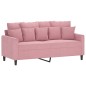 vidaXL 2-Sitzer-Sofa Rosa 140 cm Samt vidaXL 2-Sitzer-Sofa Rosa 140 cm Samt