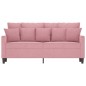 vidaXL 2-Sitzer-Sofa Rosa 140 cm Samt vidaXL 2-Sitzer-Sofa Rosa 140 cm Samt
