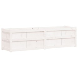 vidaXL Pflanzkübel Weiß 180x50x50 cm Massivholz Kiefer