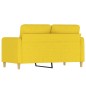 vidaXL 2-Sitzer-Sofa Hellgelb 120 cm Stoff vidaXL 2-Sitzer-Sofa Hellgelb 120 cm Stoff