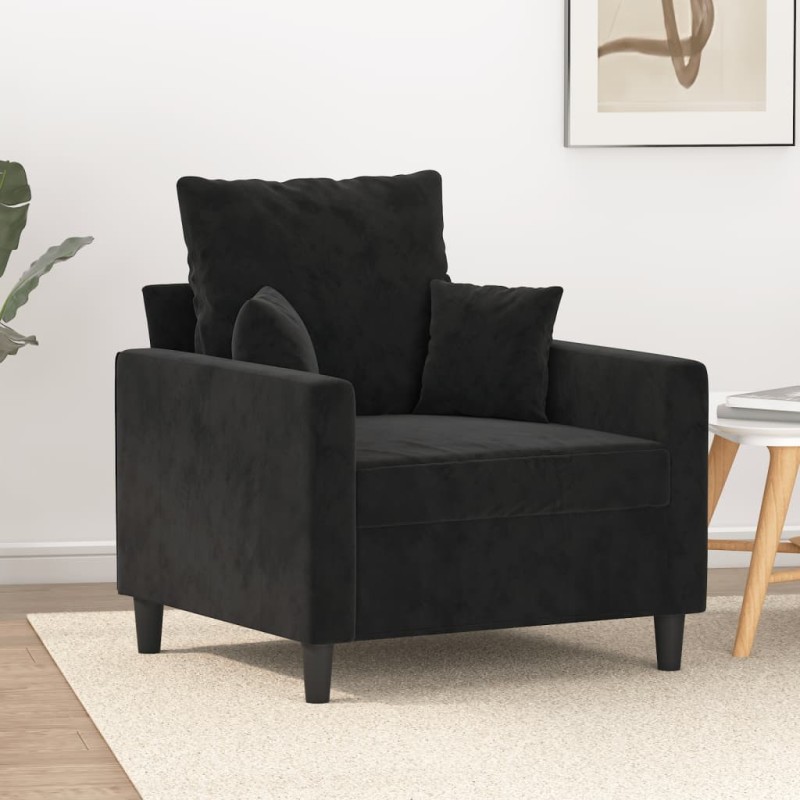 vidaXL Sessel Schwarz 60 cm Samt vidaXL Sessel Schwarz 60 cm Samt