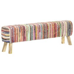 vidaXL Bank 160 cm Mehrfarbig Chindi-Stoff