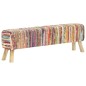 vidaXL Bank 160 cm Mehrfarbig Chindi-Stoff