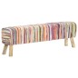 vidaXL Bank 160 cm Mehrfarbig Chindi-Stoff