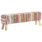 vidaXL Bank 160 cm Mehrfarbig Chindi-Stoff