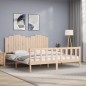 vidaXL Massivholzbett mit Kopfteil 180x200 cm vidaXL Massivholzbett mit Kopfteil 180x200 cm