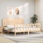 vidaXL Massivholzbett mit Kopfteil 180x200 cm vidaXL Massivholzbett mit Kopfteil 180x200 cm