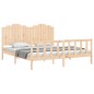 vidaXL Massivholzbett mit Kopfteil 180x200 cm vidaXL Massivholzbett mit Kopfteil 180x200 cm