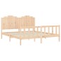 vidaXL Massivholzbett mit Kopfteil 180x200 cm vidaXL Massivholzbett mit Kopfteil 180x200 cm