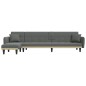 vidaXL Schlafsofa in L-Form Dunkelgrau 275x140x70 cm Stoff vidaXL Schlafsofa in L-Form Dunkelgrau 275x140x70 cm Stoff