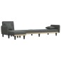 vidaXL Schlafsofa in L-Form Dunkelgrau 275x140x70 cm Stoff vidaXL Schlafsofa in L-Form Dunkelgrau 275x140x70 cm Stoff