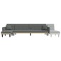 vidaXL Schlafsofa in L-Form Dunkelgrau 275x140x70 cm Stoff vidaXL Schlafsofa in L-Form Dunkelgrau 275x140x70 cm Stoff