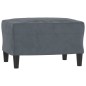 vidaXL 3-Sitzer-Sofa mit Hocker Dunkelgrau 180 cm Samt vidaXL 3-Sitzer-Sofa mit Hocker Dunkelgrau 180 cm Samt