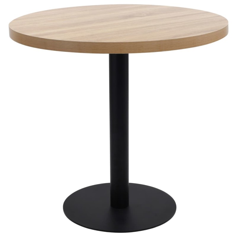 vidaXL Bistrotisch Hellbraun 80 cm MDF vidaXL Bistrotisch Hellbraun 80 cm MDF
