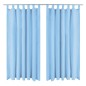 vidaXL Vorhänge Mikro-Satin 2 Stk. mit Schlaufen 140 x 175 cm Türkis vidaXL Vorhänge Mikro-Satin 2 Stk. mit Schlaufen 140 x 175 cm Türkis