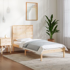 vidaXL Massivholzbett 75x190 cm