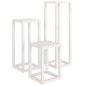 vidaXL 3-tlg. Pflanzenständer-Set Weiß Massivholz Kiefer vidaXL 3-tlg. Pflanzenständer-Set Weiß Massivholz Kiefer