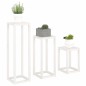 vidaXL 3-tlg. Pflanzenständer-Set Weiß Massivholz Kiefer vidaXL 3-tlg. Pflanzenständer-Set Weiß Massivholz Kiefer