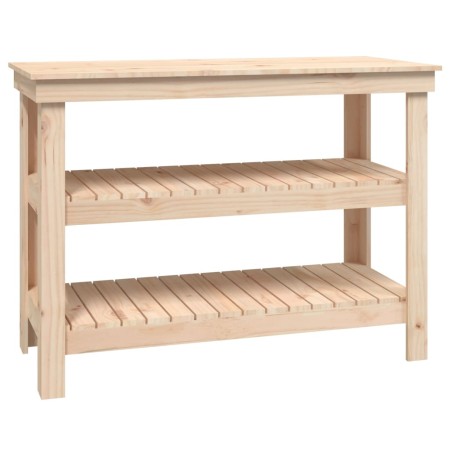 vidaXL Werkbank 110,5x50x80 cm Massivholz Kiefer