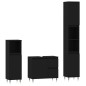 vidaXL 3-tlg. Badmöbel-Set Schwarz Holzwerkstoff vidaXL 3-tlg. Badmöbel-Set Schwarz Holzwerkstoff