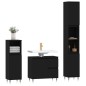 vidaXL 3-tlg. Badmöbel-Set Schwarz Holzwerkstoff vidaXL 3-tlg. Badmöbel-Set Schwarz Holzwerkstoff