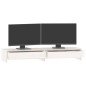 vidaXL Monitorständer Weiß 100x27x15 cm Massivholz Kiefer vidaXL Monitorständer Weiß 100x27x15 cm Massivholz Kiefer