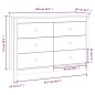 vidaXL Beistellschrank 100x40x72 cm Massivholz Kiefer vidaXL Beistellschrank 100x40x72 cm Massivholz Kiefer