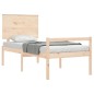 vidaXL Seniorenbett mit Kopfteil Massivholz vidaXL Seniorenbett mit Kopfteil Massivholz