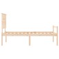 vidaXL Seniorenbett mit Kopfteil Massivholz vidaXL Seniorenbett mit Kopfteil Massivholz
