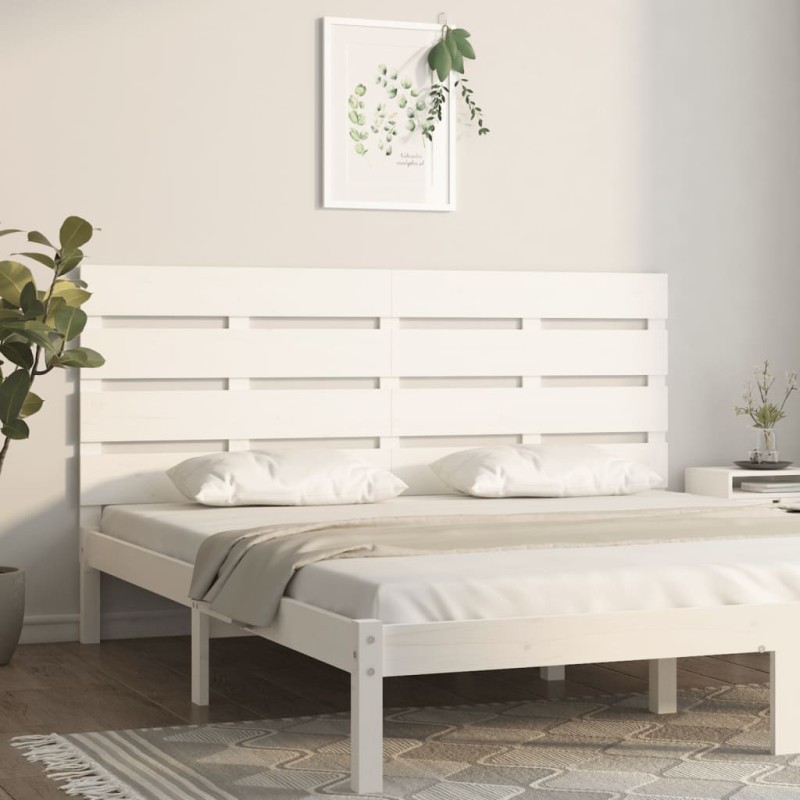vidaXL Kopfteil Weiß 140x3x80 cm Massivholz Kiefer vidaXL Kopfteil Weiß 140x3x80 cm Massivholz Kiefer