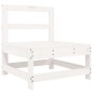 vidaXL 5-tlg. Garten-Lounge-Set Weiß Massivholz Kiefer vidaXL 5-tlg. Garten-Lounge-Set Weiß Massivholz Kiefer