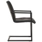 vidaXL Freischwinger 2 Stk. Schwarz Echtleder vidaXL Freischwinger 2 Stk. Schwarz Echtleder