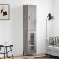 Highboard Grau Sonoma 34,5x34x180 cm Holzwerkstoff Highboard Grau Sonoma 34,5x34x180 cm Holzwerkstoff