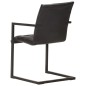 vidaXL Freischwinger 2 Stk. Schwarz Echtleder vidaXL Freischwinger 2 Stk. Schwarz Echtleder