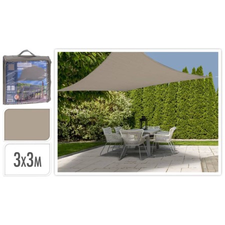 ProGarden Sonnensegel 3x3 m Sandfarben Quadratisch