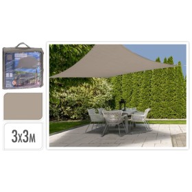 ProGarden Sonnensegel 3x3 m Sandfarben Quadratisch