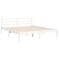vidaXL Massivholzbett mit Kopfteil Weiß 160x200 cm vidaXL Massivholzbett mit Kopfteil Weiß 160x200 cm