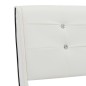 vidaXL Bett mit Memoryschaum-Matratze Weiß Kunstleder 90×200 cm vidaXL Bett mit Memoryschaum-Matratze Weiß Kunstleder 90×200 cm