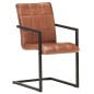 vidaXL Freischwinger 6 Stk. Braun Echtleder vidaXL Freischwinger 6 Stk. Braun Echtleder