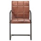 vidaXL Freischwinger 6 Stk. Braun Echtleder vidaXL Freischwinger 6 Stk. Braun Echtleder