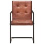 vidaXL Freischwinger 6 Stk. Braun Echtleder vidaXL Freischwinger 6 Stk. Braun Echtleder