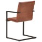 vidaXL Freischwinger 6 Stk. Braun Echtleder vidaXL Freischwinger 6 Stk. Braun Echtleder