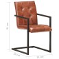 vidaXL Freischwinger 6 Stk. Braun Echtleder vidaXL Freischwinger 6 Stk. Braun Echtleder