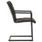 vidaXL Freischwinger 4 Stk. Schwarz Echtleder vidaXL Freischwinger 4 Stk. Schwarz Echtleder