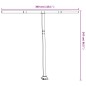 vidaXL Stützen für Markisen Weiß 300x245 cm Eisen vidaXL Stützen für Markisen Weiß 300x245 cm Eisen