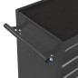 vidaXL Werkstattwagen mit 5 Schubladen Schwarz 69x33x77 cm Stahl vidaXL Werkstattwagen mit 5 Schubladen Schwarz 69x33x77 cm Stahl