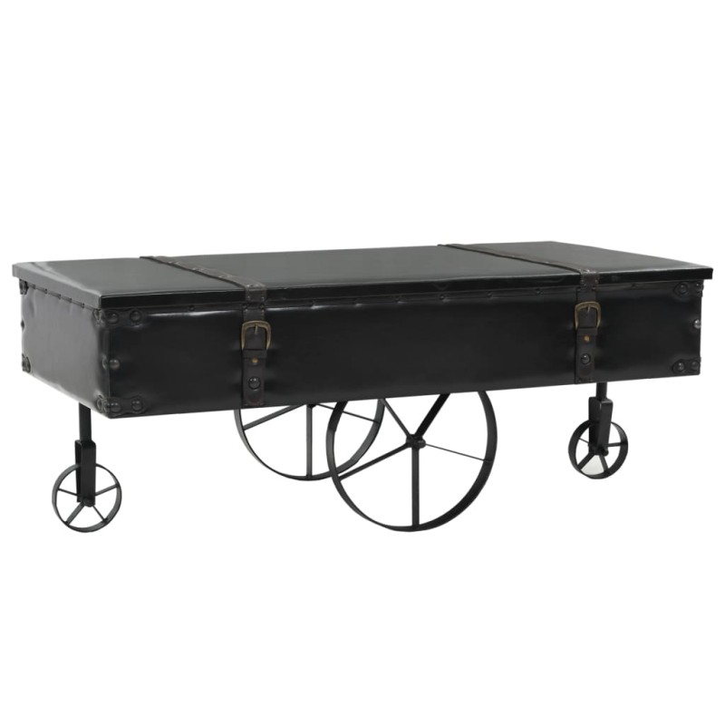 vidaXL Couchtisch mit Rollen Schwarz 110x52x43 cm Holzwerkstoff vidaXL Couchtisch mit Rollen Schwarz 110x52x43 cm Holzwerkstoff
