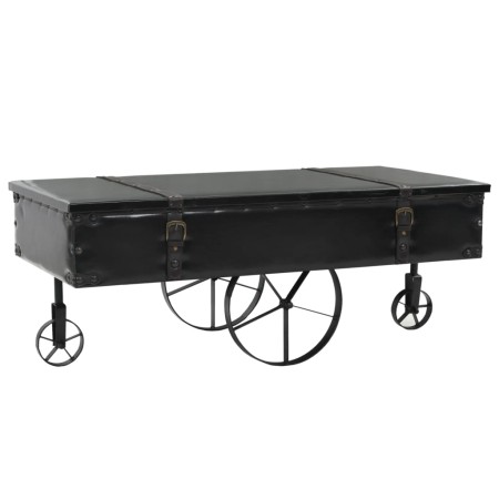 vidaXL Couchtisch mit Rollen Schwarz 110x52x43 cm Holzwerkstoff 